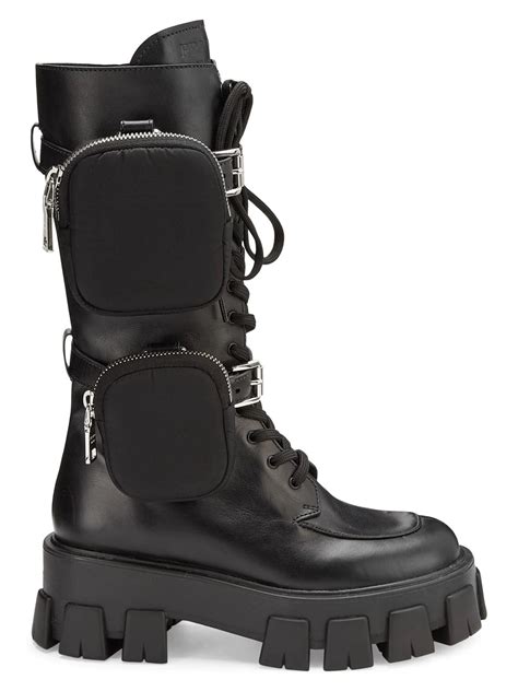 prada booties saks|Prada combat boots sale.